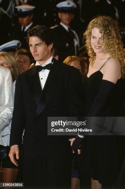 Tom Cuise and Nicole Kidman attend the 45th Cannes Film Festival.