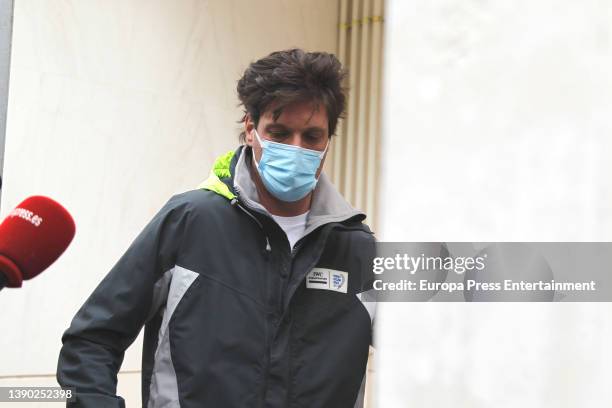 Luis Medina walks his dog on April 8 in Madrid, Spain.