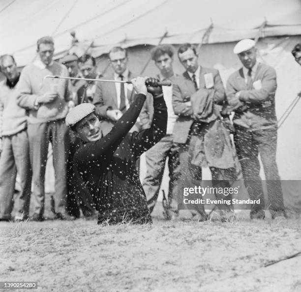 South African golfer Gary Player takes part in the 1963 Open Championship at the Royal Lytham & St Annes Golf Club in Lytham St Annes, UK, July 1963.