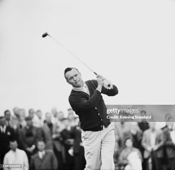 American golfer Arnold Palmer takes part in the 1963 Open Championship at the Royal Lytham & St Annes Golf Club in Lytham St Annes, UK, July 1963.