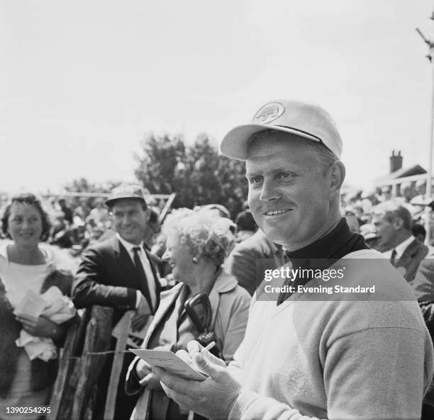 American golfer Jack Nicklaus takes part in the 1963 Open Championship at the Royal Lytham & St Annes Golf Club in Lytham St Annes, UK, July 1963.