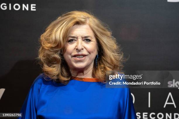 Matilde Bernabei, president of the production company Lux Vide, on the red carpet for the premiere of the second season Devils, produced by Sky...