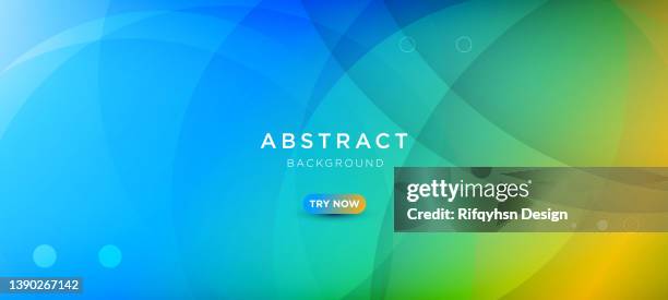 ilustraciones, imágenes clip art, dibujos animados e iconos de stock de fondo circular abstracto de forma geométrica degradado azul y verde. fondo futurista moderno. se puede usar para páginas de destino, portadas de libros, folletos, volantes, revistas, cualquier marca, banners, encabezados, presentaciones y fondos de panta - esmeraldas