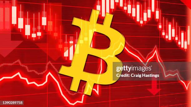 bitcoin entering mass adoption from hedge funds, family offices, pension funds, vc capital, financial institutions and banks with a backdrop of corporate skyscrapers and office blocks. concept piece for finance, blockchain, payment networks and hard money - bitcoin stock pictures, royalty-free photos & images
