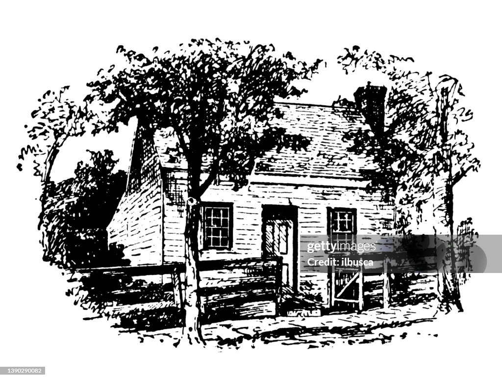 Antique illustration of USA, Ohio landmarks and companies: Point Pleasant, Birthplace of U S Grant