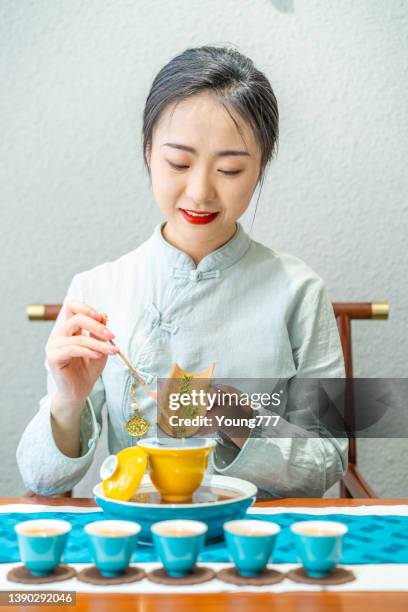 tea ceremony, asian culture concept - chinese porcelain stock pictures, royalty-free photos & images