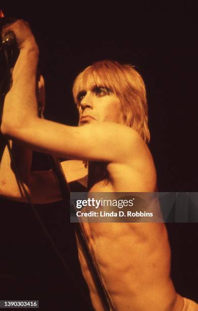 Iggy Pop performs at the Academy of Music in New York, December 31, 1973