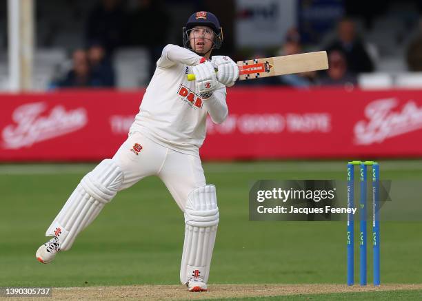 Adam Wheater of Essex bats during Day Two the LV= Insurance County Championship match between Essex and Kent at Cloudfm County Ground on April 08,...