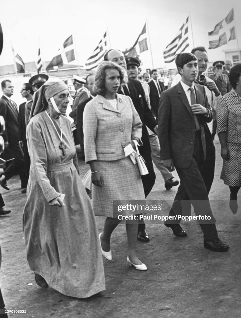 Prince Charles And Princess Anne In Greece