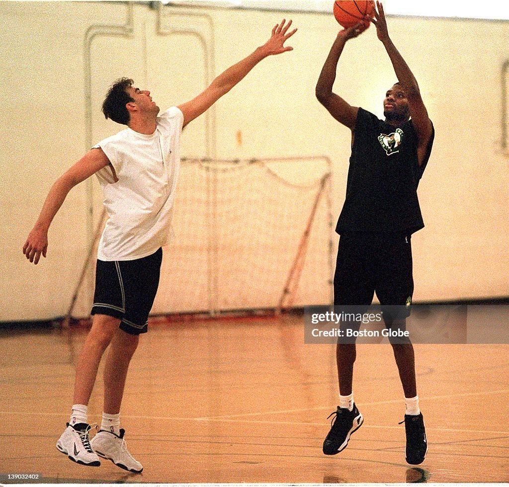 Celtics Practice At Brandeis University
