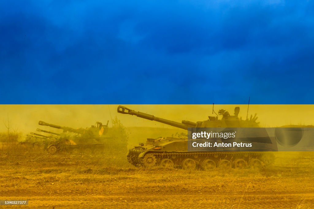 Russian invasion of Ukraine. Ukrainian flag