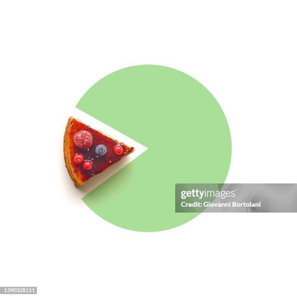 slice of berry cheesecake, with pie chart - slice of cake stock pictures, royalty-free photos & images