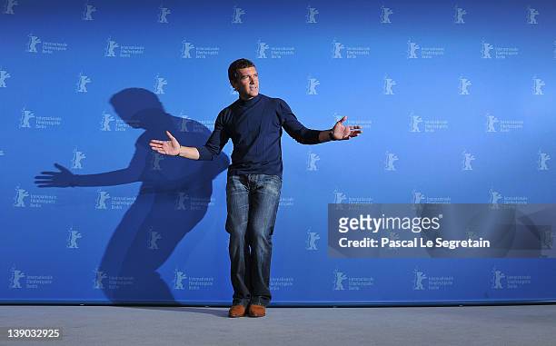 Actor Antonio Banderas attends the "Haywire" Photocall during day seven of the 62nd Berlin International Film Festival at the Grand Hyatt on February...