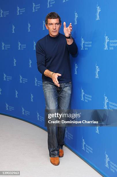 Actor Antonio Banderas attends the "Haywire" Photocall during day seven of the 62nd Berlin International Film Festival at the Grand Hyatt on February...