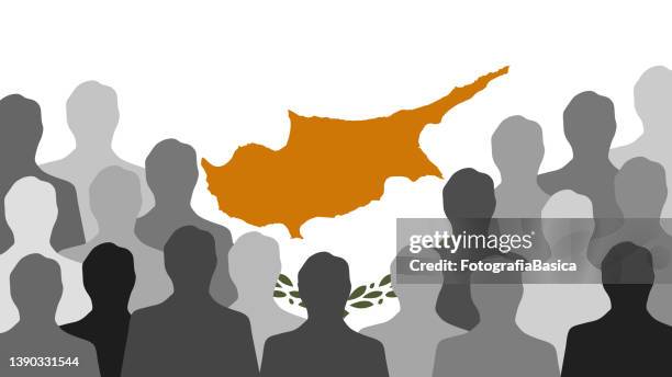 cypriot men - cyprus flag stock illustrations