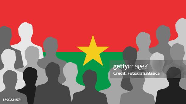 burkinabe men - west african pattern stock illustrations