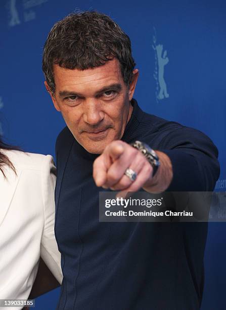 Actor Antonio Banderas attends the "Haywire" Photocall during day seven of the 62nd Berlin International Film Festival at the Grand Hyatt on February...