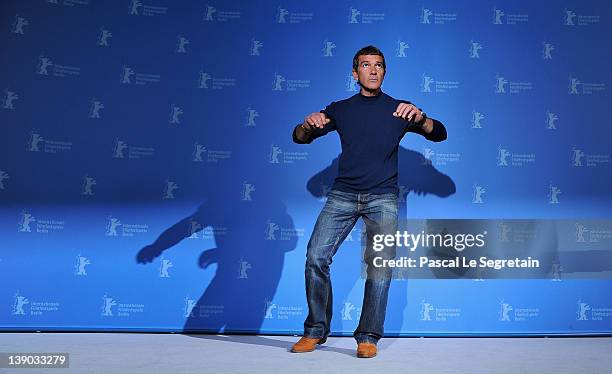 Actor Antonio Banderas attends the "Haywire" Photocall during day seven of the 62nd Berlin International Film Festival at the Grand Hyatt on February...