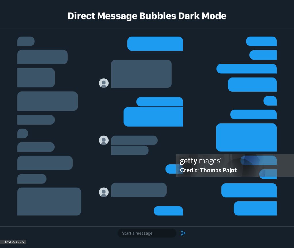 Direct Message Bubbles Dark Mode High-Res Vector Graphic - Getty Images