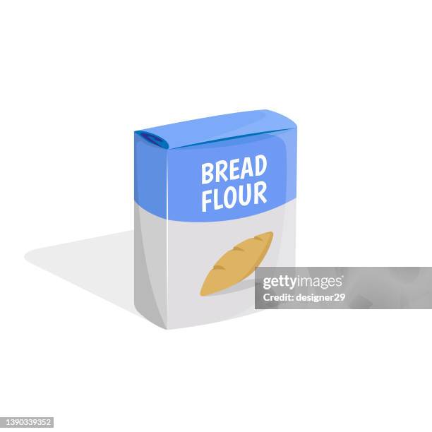 ilustrações, clipart, desenhos animados e ícones de design vetorial do ícone do pacote de farinha. - bag flour icon