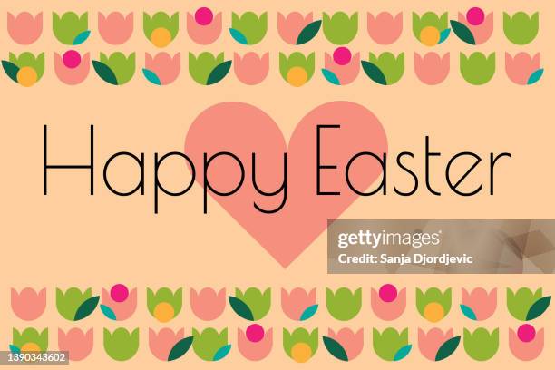 happy easter! - easter seamless pattern stock illustrations