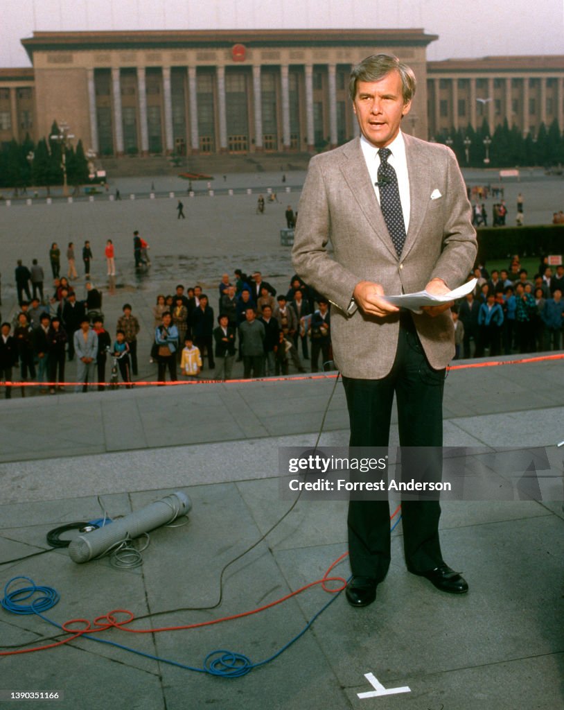 Tom Brokaw At Tiananmen Square