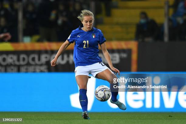 Valentina Cernoia of Italy Women in action during the FIFA Women's World Cup 2023 Qualifier group G match between Italy and Lithuania at Stadio Ennio...