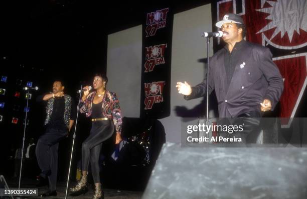 Group Rose Royce perform at a Hot 97 Radio concert on December 10, 1993 in New York City.