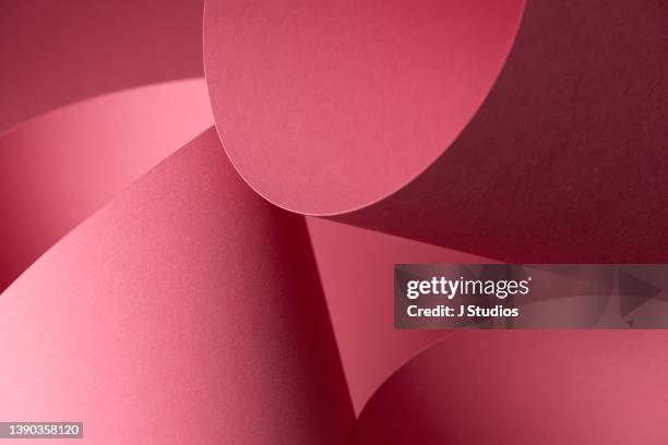 abstract pink paper background - 3d shapes stock pictures, royalty-free photos & images