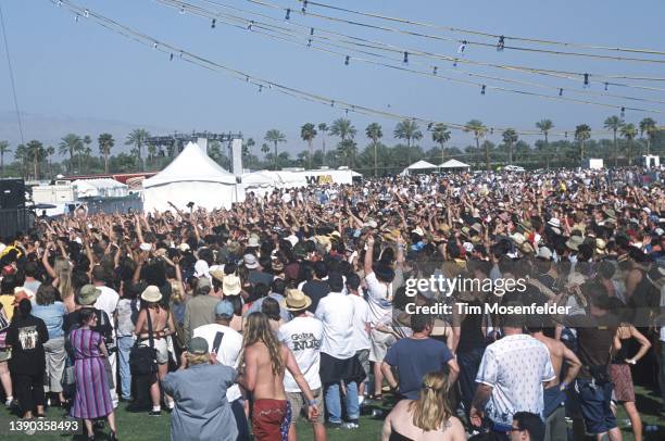 General view of the atmosphere during Coachella 2001 at the Empire Polo Fields on April 28, 2001 in Indio, California.