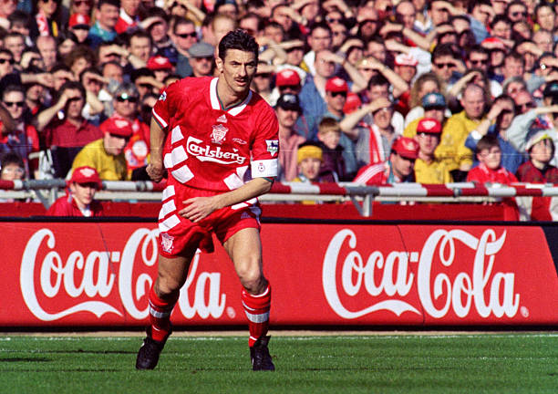 V Bolton Wanderers in the COca-cola cup final at Wembley won 2-1. Ian Rush in action. On April 2, 1995.