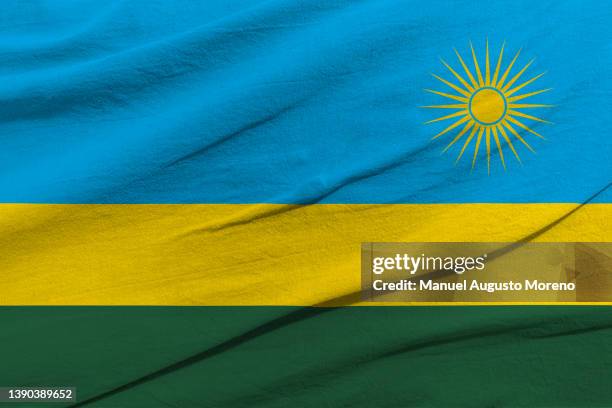 flag of rwanda - kigali photos et images de collection
