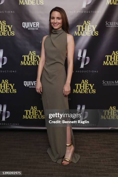 Dianna Agron attends the New York screening of "As They Made Us" at Tribeca Screening Room on April 08, 2022 in New York City.