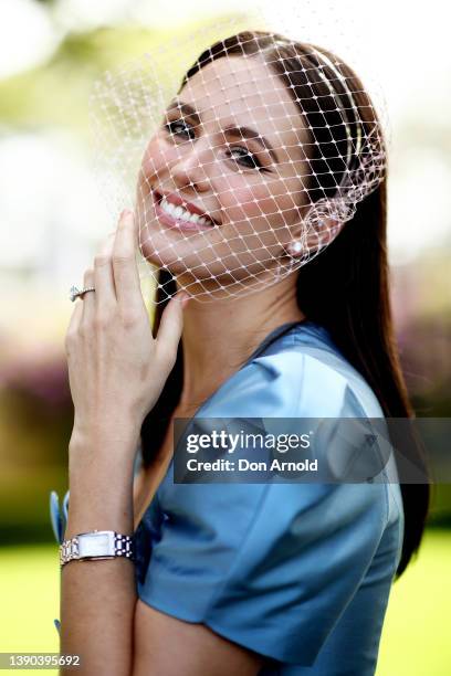 Jesinta Franklin attends The Championships Day 2, Longines Elizabeth Stakes Day at Royal Randwick Racecourse on April 09, 2022 in Sydney, Australia.