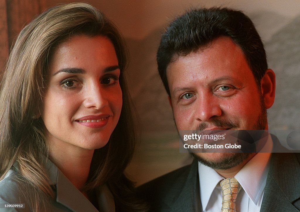 King Abdulla II And Queen Rania Of Jordan At The Four Seasons Hotel