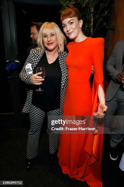 Patricia Arquette and Britt Lower attend the Season Finale Screening of Apple TV+’s “Severance” After Party on April 08, 2022 in Los Angeles,...