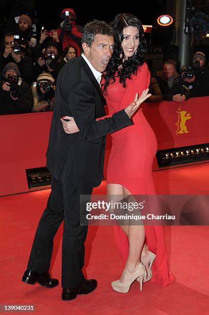 Actors Antonio Banderas and Natascha Berg attend the "Haywire" Premiere during day seven of the 62nd Berlin International Film Festival at the...