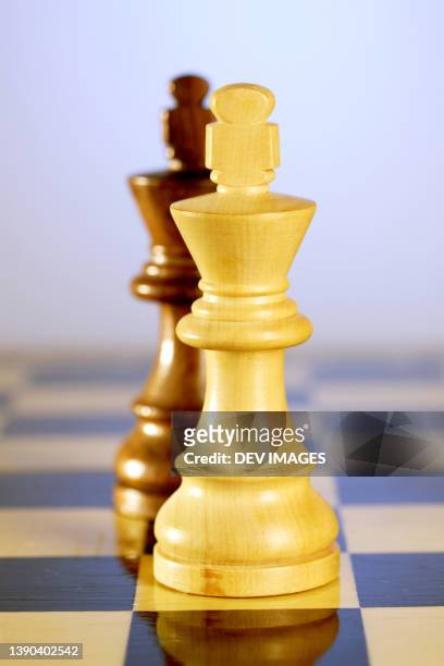 close up chess king - chess king stockfoto's en -beelden
