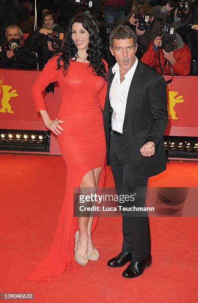 Actors Antonio Banderas and Natascha Berg attend the "Haywire" Premiere during day seven of the 62nd Berlin International Film Festival at the...