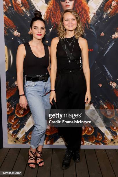 Elena Rusconi and guest attend the Russian Doll LA Tastemaker Event on April 08, 2022 in Los Angeles, California.