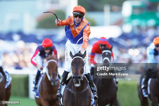 Nash Rawiller on Think It Over wins race 8 the Longines Queen Elizabeth Stakes during The Championships Day 2, Longines Queen Elizabeth Stakes Day,...