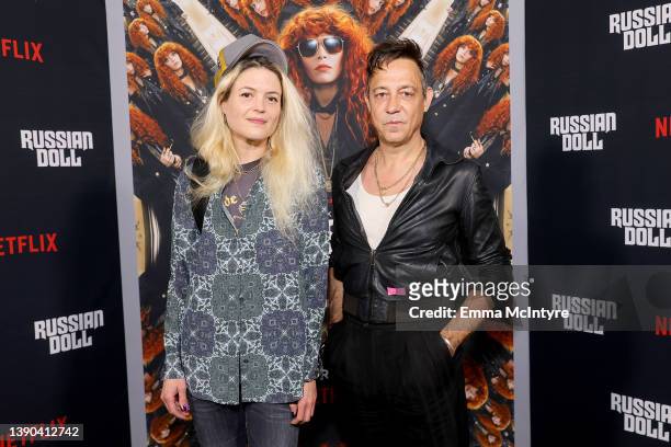 Alison Mosshart and Jamie Hince attend the Russian Doll LA Tastemaker Event on April 08, 2022 in Los Angeles, California.