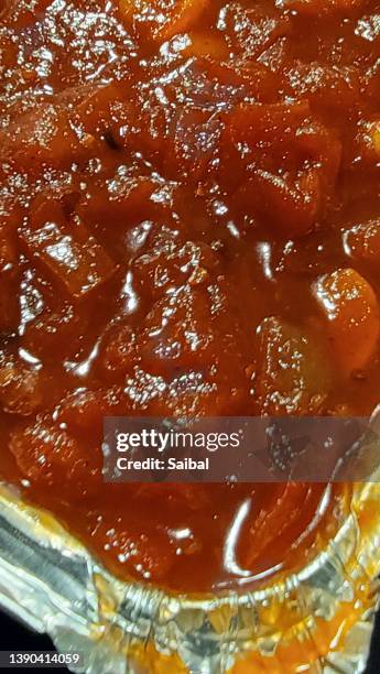 tomato dates fruits chutney - チャツネ ストックフォトと画像