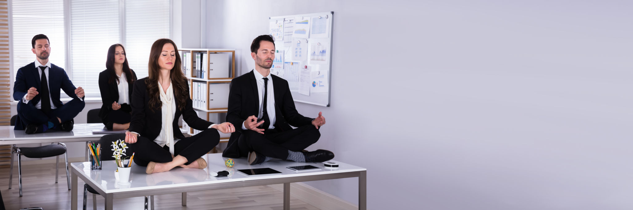 méditation au bureau