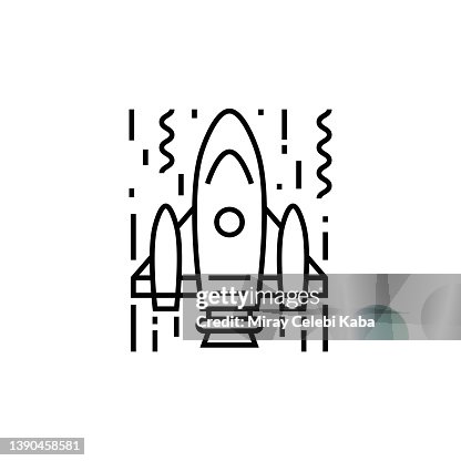 Aerospace engineering line icon Aerospace engineering line icon