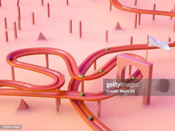 marble run with arch - abstract direction stock pictures, royalty-free photos & images