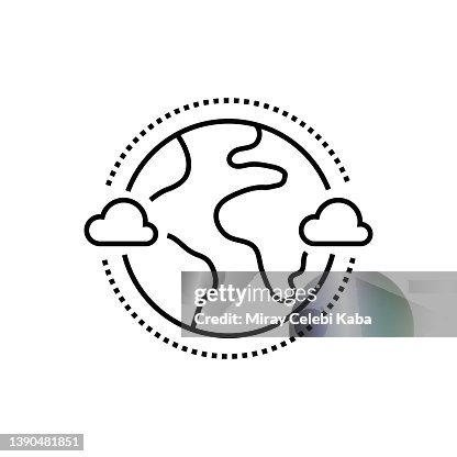 Ozone layer line icon Ozone layer line icon