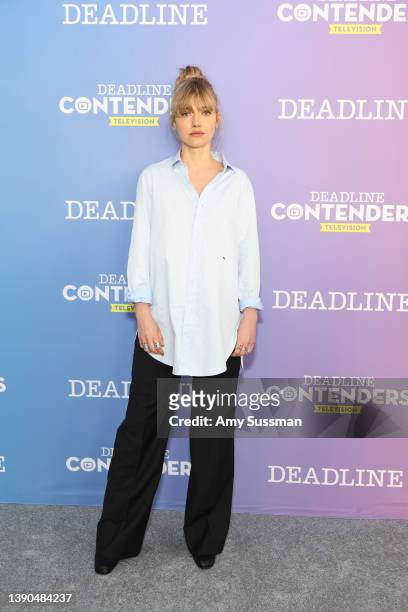 Actor Imogen Poots from Amazon Prime Video's 'Outer Range attends Deadline Contenders Television at Paramount Studios on April 09, 2022 in Los...