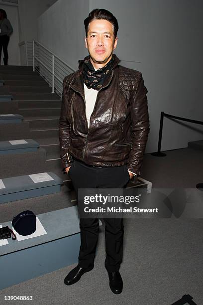 Actor Russell Wong attends the Vivienne Tam Fall 2012 fashion show during Mercedes-Benz Fashion Week at the The Stage at Lincoln Center on February...