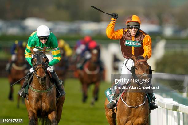 Sam Waley-Cohen riding Noble Yeats win The Randox Grand National Handicap Steeple Chase at Aintree Racecourse on April 09, 2022 in Liverpool, England.